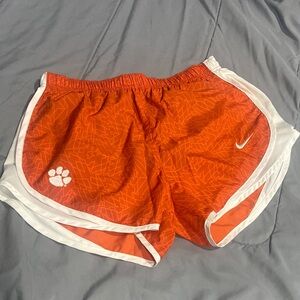 Nike Orange and White Athletic Shorts